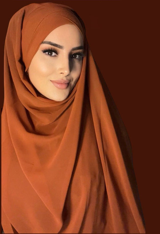 Fertig Hijab Chiffon, rost