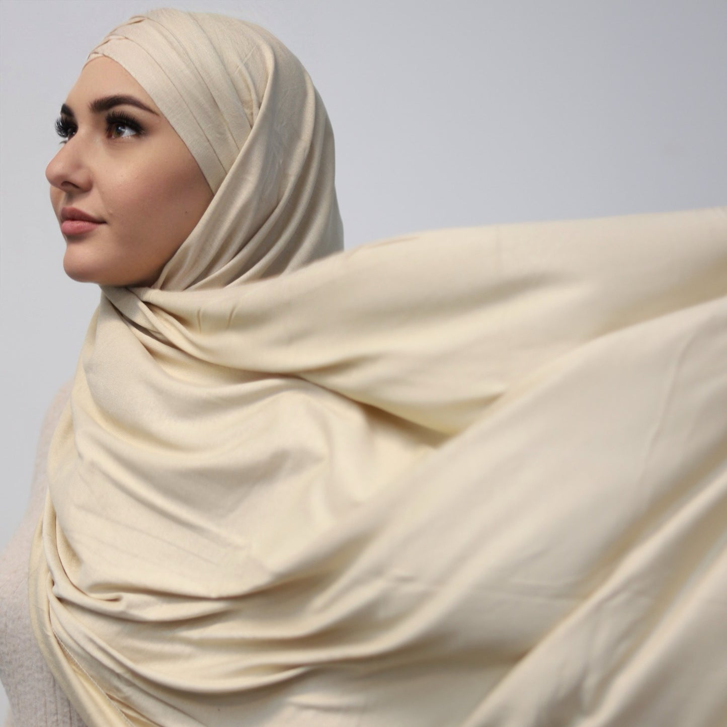 Fertig Hijab Jersey, beige