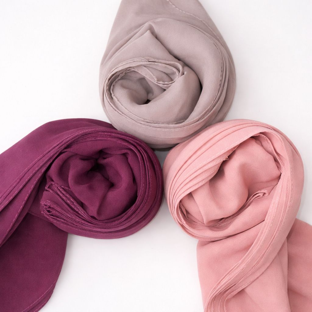 Fertig  Chiffon Hijab- 3er Bundle
