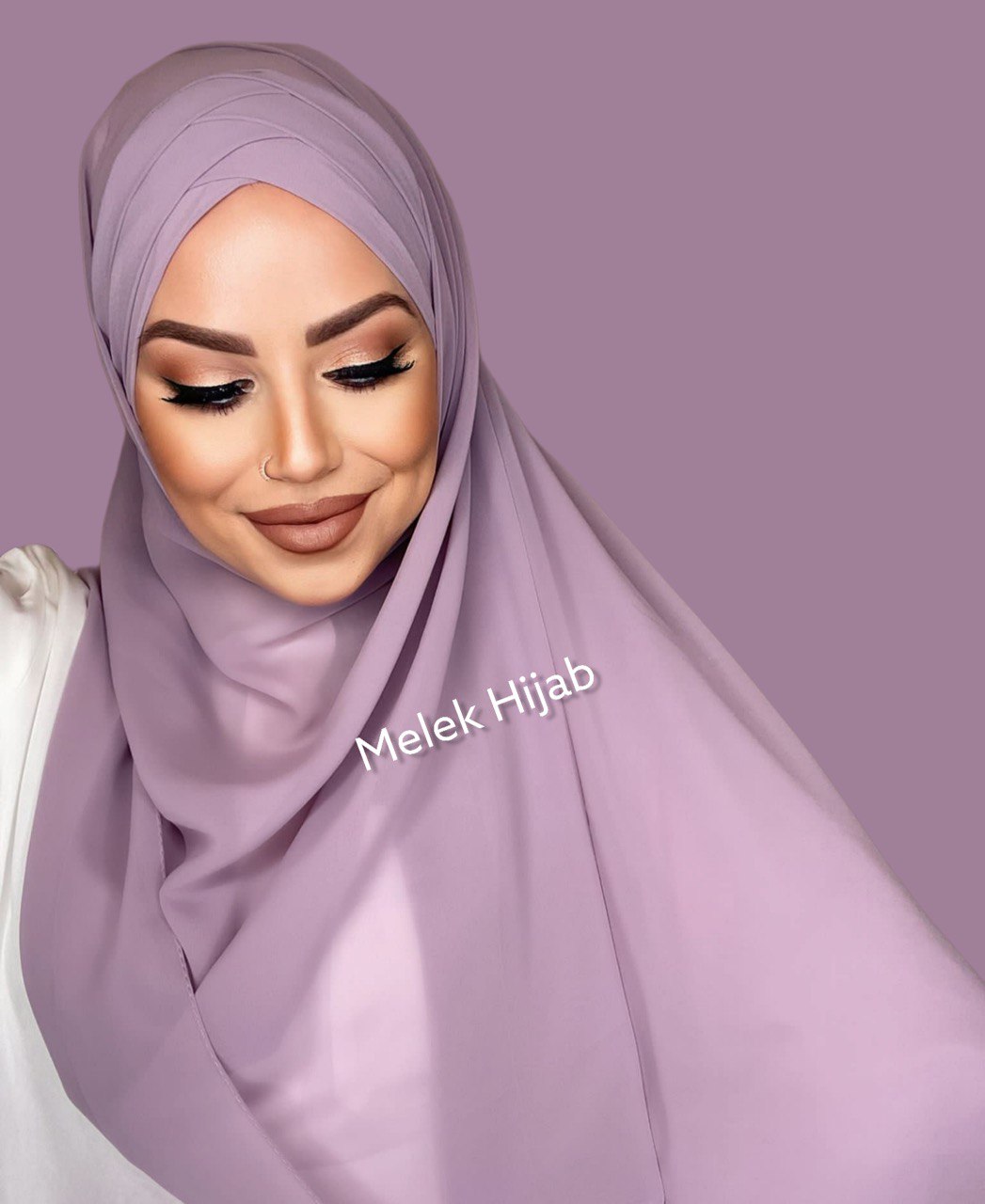 Fertig Hijab aus Chiffon, hell flieder