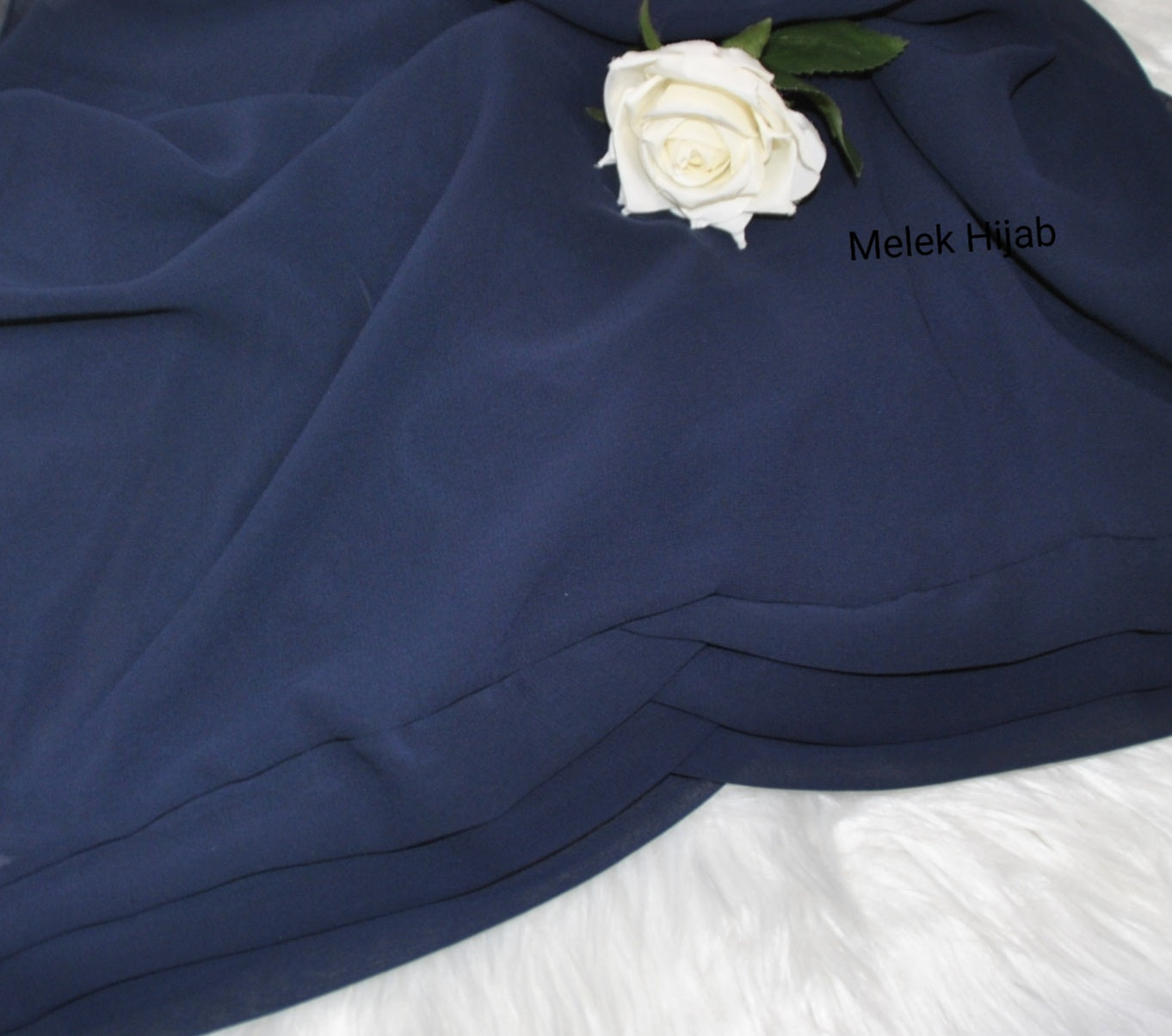 Fertig Hijab aus Chiffon, Dunkelblau