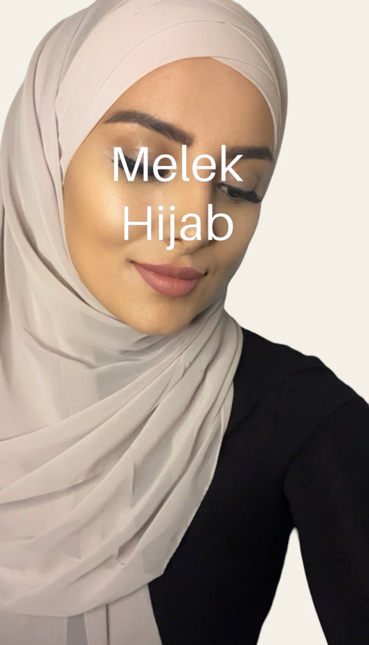 Fertig Hijab Chiffon, vizon hell